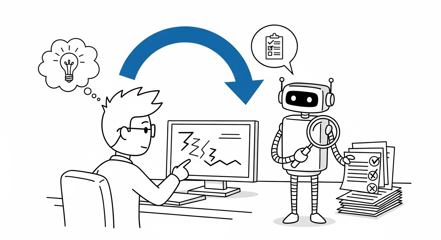Human-in-the-loop: humans provide direction, AI handles execution